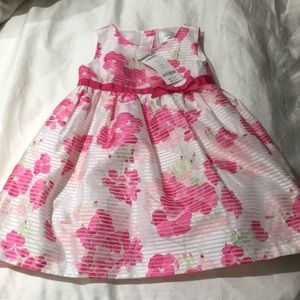 Gymboree hot pink floral dressy dress 2T NWT